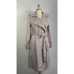 BAGATELLE HERITAGE Women’s Wrap Trench Coat Notch Drape Size S/M Pinkish Beige